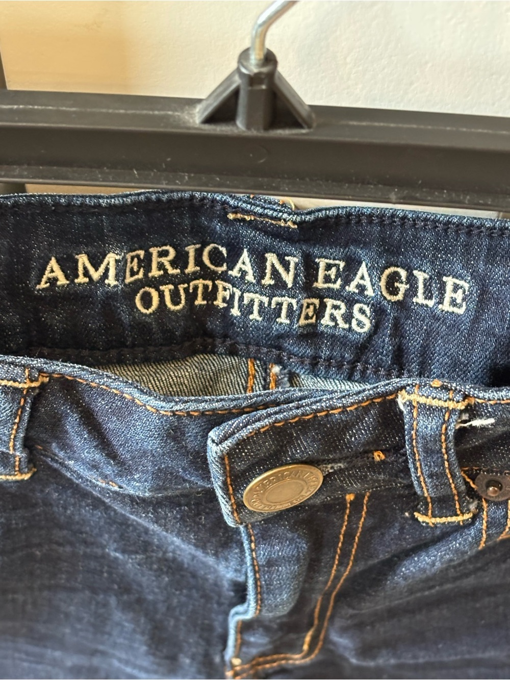 American Eagle Outfitters Dark Indigo Denim Cutoff Shorts - Picture 3 of 4